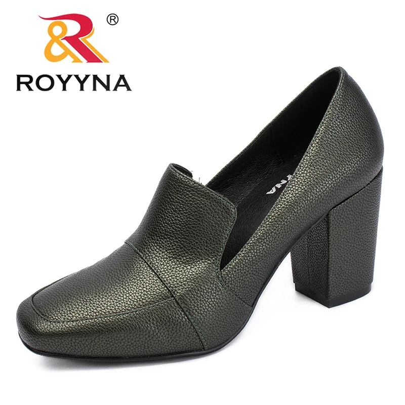 ROYYNA/Новое поступление; женские туфли-лодочки В Выдержанном стиле; женские модельные туфли с квадратным носком; женские свадебные туфли на высоком каблуке; удобная обувь;
