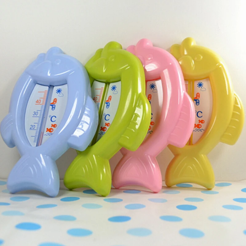 1PC Floating Water Thermometers Float Fish Shaped Safe Plastic Tub