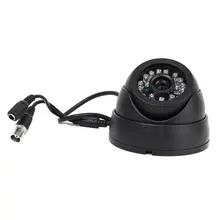 2 Packs Black Surveillance Camera PAL 1/3″ CMOS 700TVL 24 LED IR Cut 3.6mm Security Indoor Dome CCTV Camera