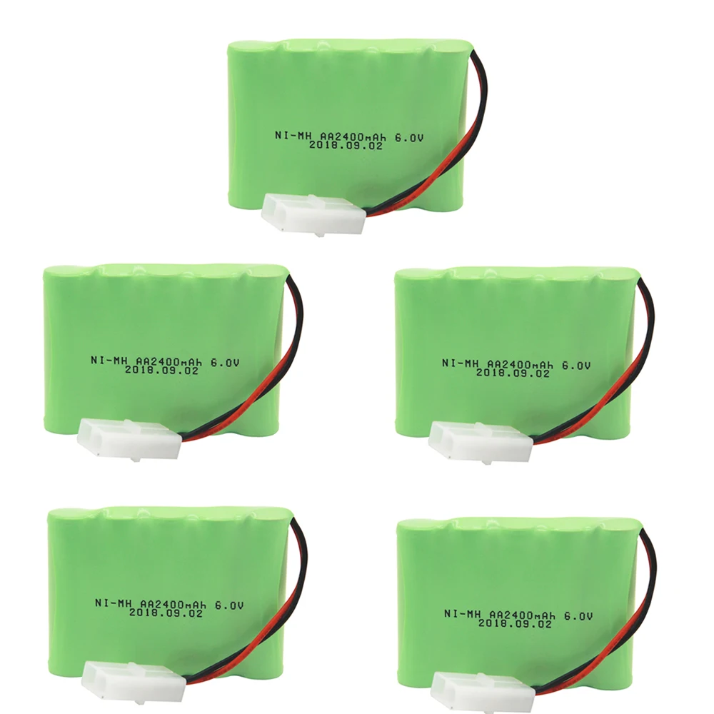 

5 шт. 6 в 2400 мАч AA Ni-MH аккумулятор высокой емкости, электрическая игрушечная батарея для удаленного автомобиля, корабля, робота, перезаряжаемая батарея 6 в
