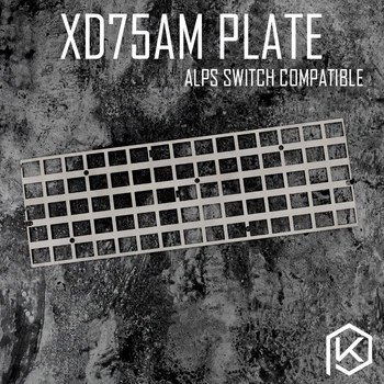 

alps stainless steel plate for xd75am xd75 60% custom keyboard Mechanical Keyboard Plate support xd75am alps matias switch stem