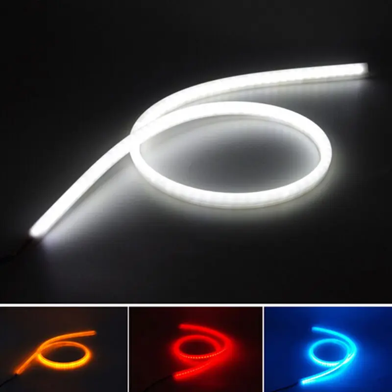 

2PCS 45CM LED Car DRL Daytime Running Lamp Angel Eye Flexible Fog White Light Parking Lamp not Turn Signal Light Lamps 12V