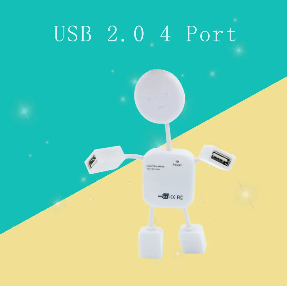 USB 2.0 High Speed  4 Port  Hub Splitter 480Mbps  Adapter For PC Laptop Computer (1)