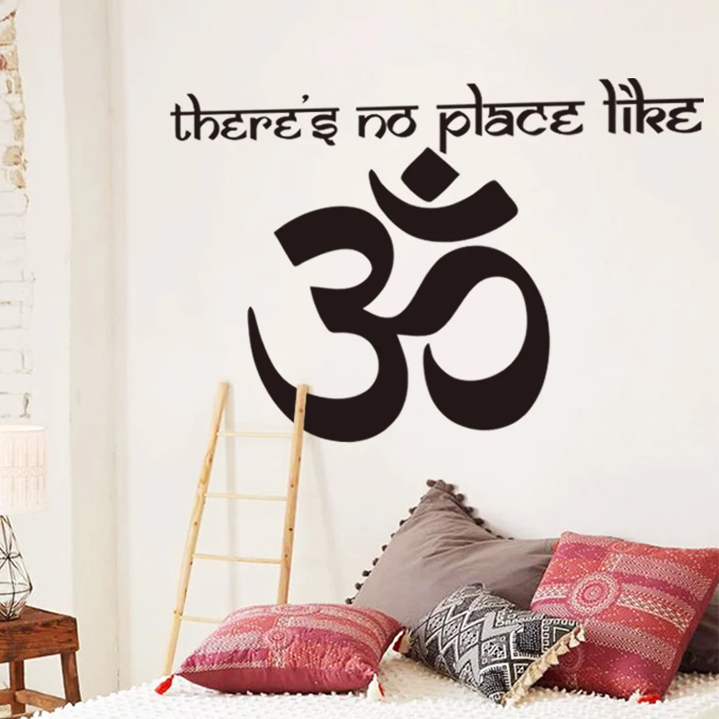 Om Shanti символ индуизм виниловая наклейка на стену Yogs Namaste наклейки для украшения