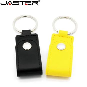 

JASTER usb flash drive,Leather & metal keyring & pen drive,fashion creativo usb 2.0 ,stick 8GB 16GB Memory U Disk