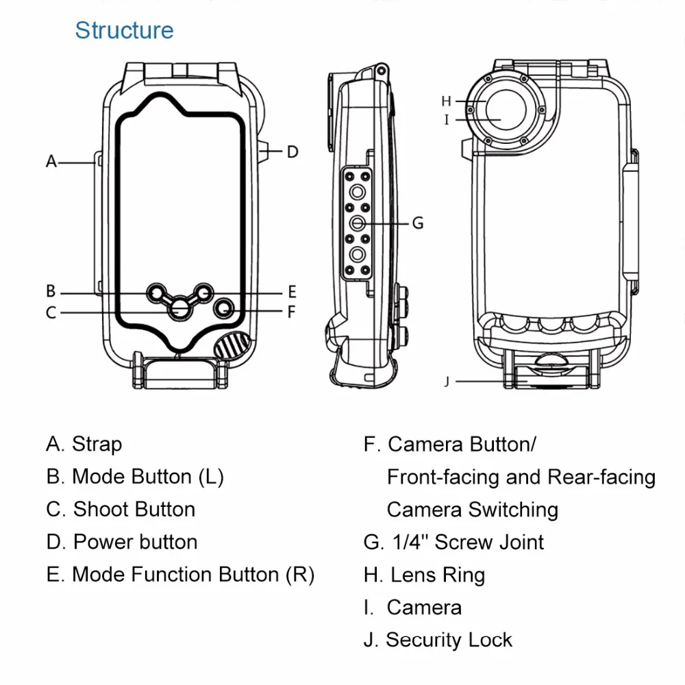 PULUZ 40 м/130 футов Водонепроницаемый чехол для iPhone 7 8 7P 8P XR XS MAX Huawei P20 Pro Galaxy S9 s9 +
