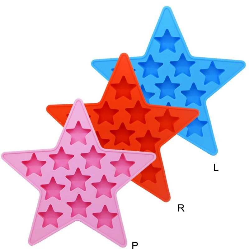

Creative Silicone Five-Pointed Star Ice Cube Mold Five-Pointed Star Molds Ice Cube For Summer Outdoor Festive Party Supplies