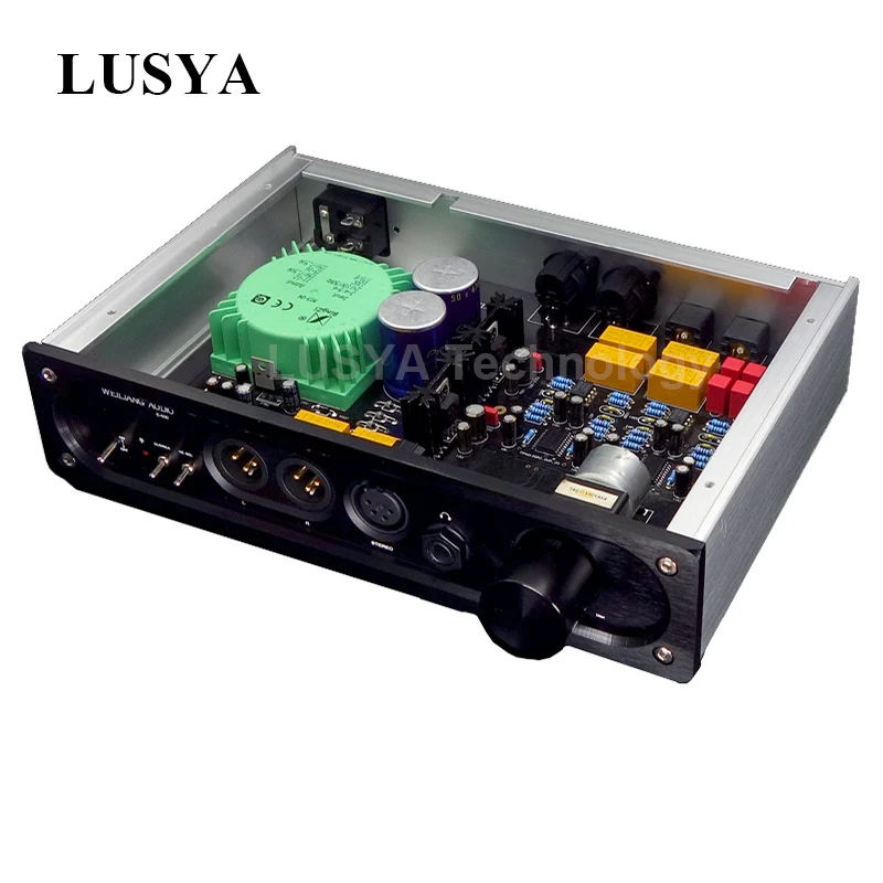 

Lusya With case Full Balanced Input Full Balanced Output TPA6120 Ultra low noise Headphone Amplifier JRC5532DD Op T0673