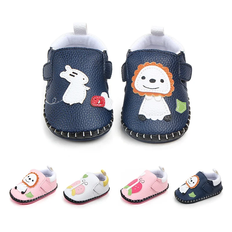 

Girls Princess Shoes Newborn Toddle Shoe Toddler Infant Soft Sole Cartoon PU Leather Shoes Boy Girls Cute First Walkers Moccasin