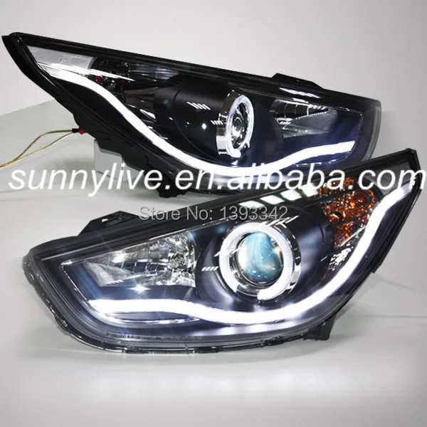 Для HYUNDAI Tucson IX35 светодиодные фары Angel Eyes от 2010 до 2013 год LFv1|eye led|angel eyes ledangel |