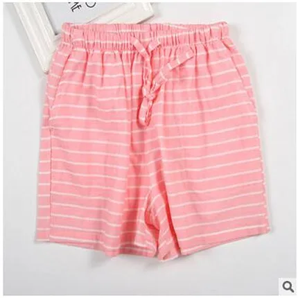 Новинка, женские домашние штаны, короткие летние хлопковые Пижамные штаны с цветочным принтом, домашние штаны, женские пижамные штаны A647 - Цвет: pink 3