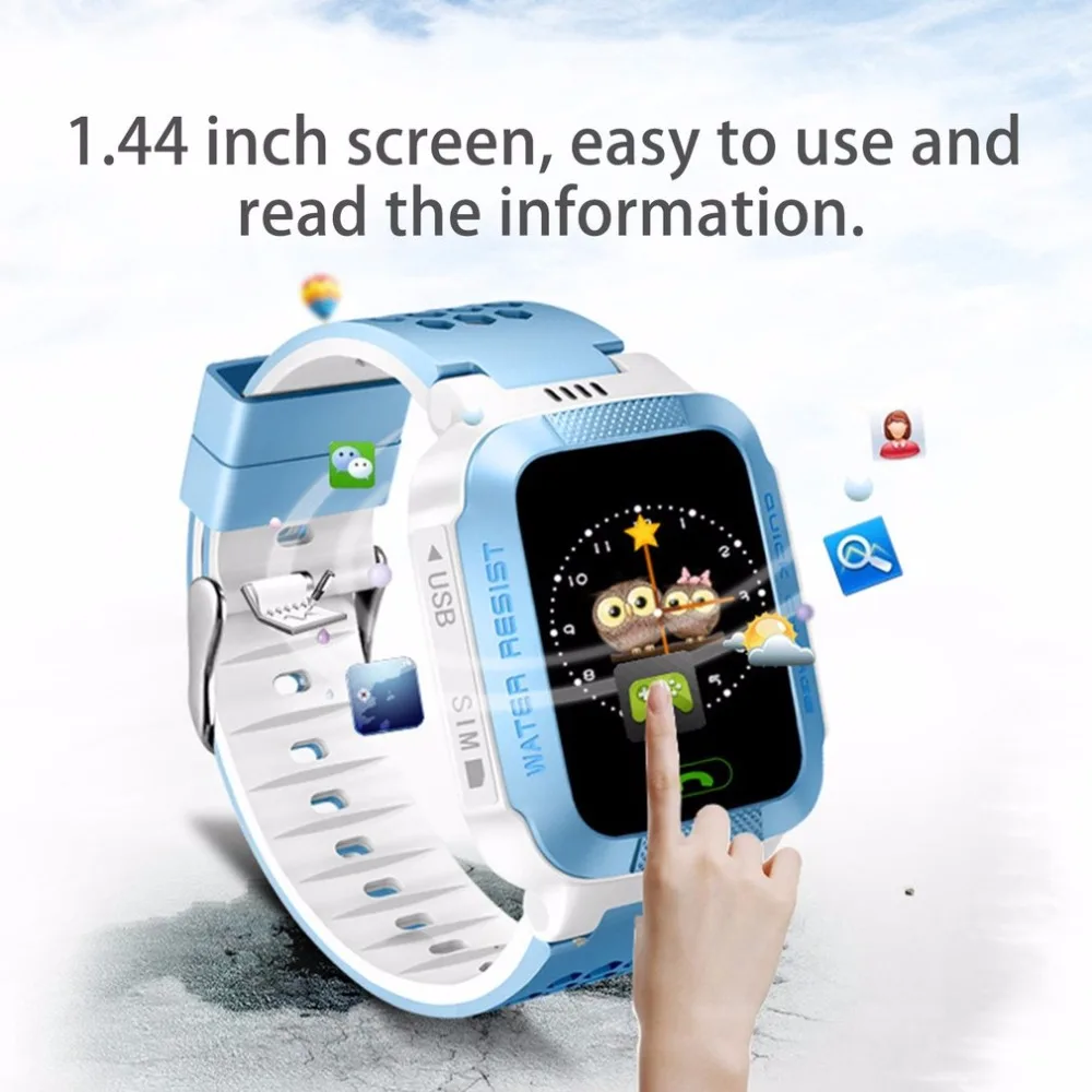 Анти-потерянный красочные Экран Y21S Смарт наручные часы телефон детей gps трекер sos-вызов Камера фонарик для Android