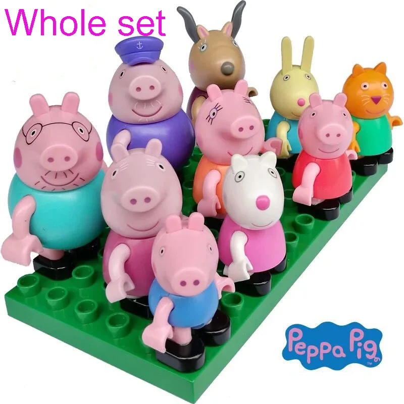 10 шт./компл. натуральная Свинка Пеппа-новое поступление Игрушки Друзья Rebacc Сьюзи Эмили Дэнни фигура Peppa Pig игрушки подарки для детей