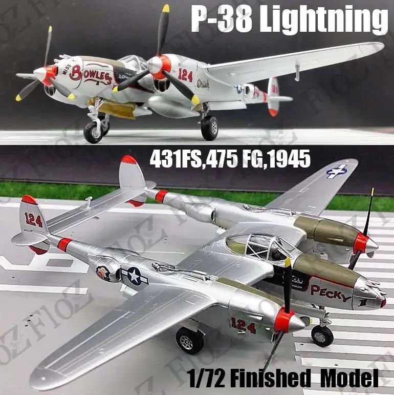 

WWII P-38 L-5-LO Lightning 431FS 475FG 1945 1/72 finish plane easy model