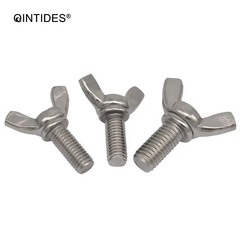 QINTIDES M3 M4 M5 Wing screws 304 stainless steel butterfly screw DIN316 Butterfly bolt M3 M4