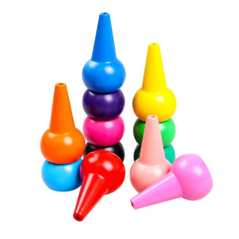 12 Цветов детские игрушки мелки нетоксичные безопасные Цвет 3D Цвет милые укладчик рисунок подарок легко стереть Развивающие детские