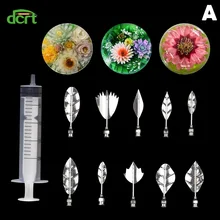 11 шт./компл. 3D Желе Цветок форма художественные инструменты тюльпан насадки желатин художественный инструмент Jello Насадки Кондитерские наконечники торт выпечки инструменты