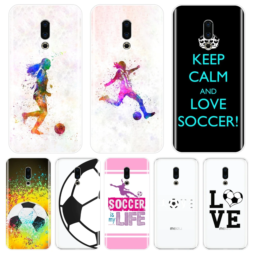 

Football Soccer Love Heart Back Cover For Meizu Pro 6 7 Plus U10 U20 Soft Silicone Phone Case For Meizu 15 Lite 16 Plus 16th 16x