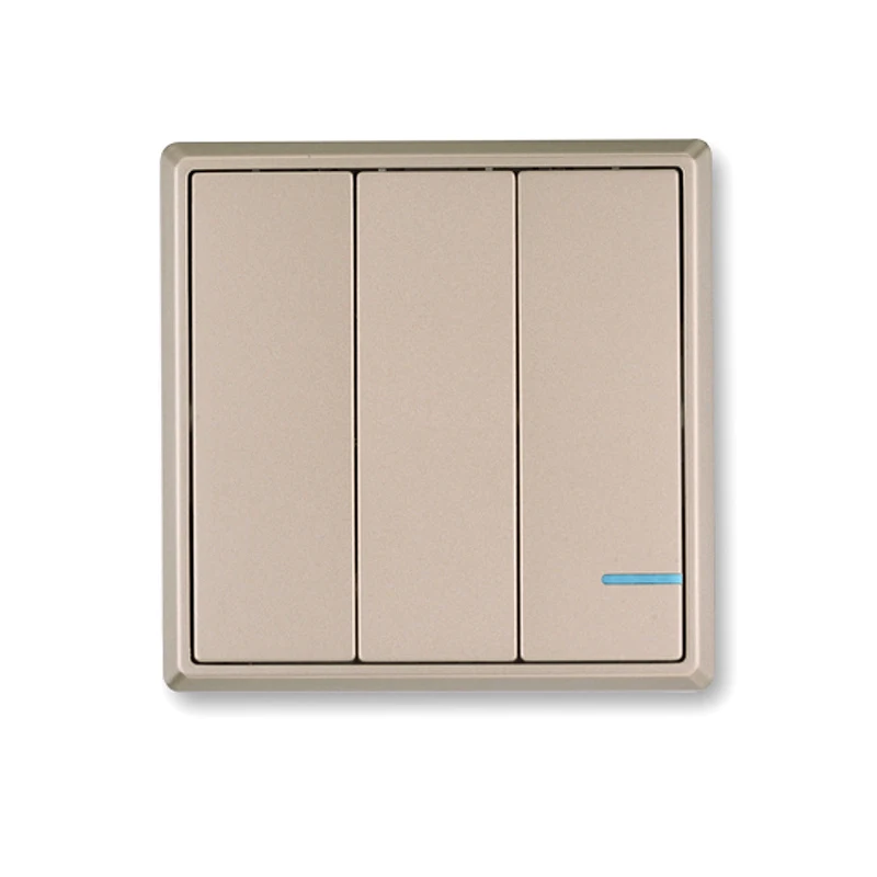 

AC110V 220V RF Wireless Remote Switch Wireless Light Switch Button Golden Wireless Wall Panel Remote Control Smart Home