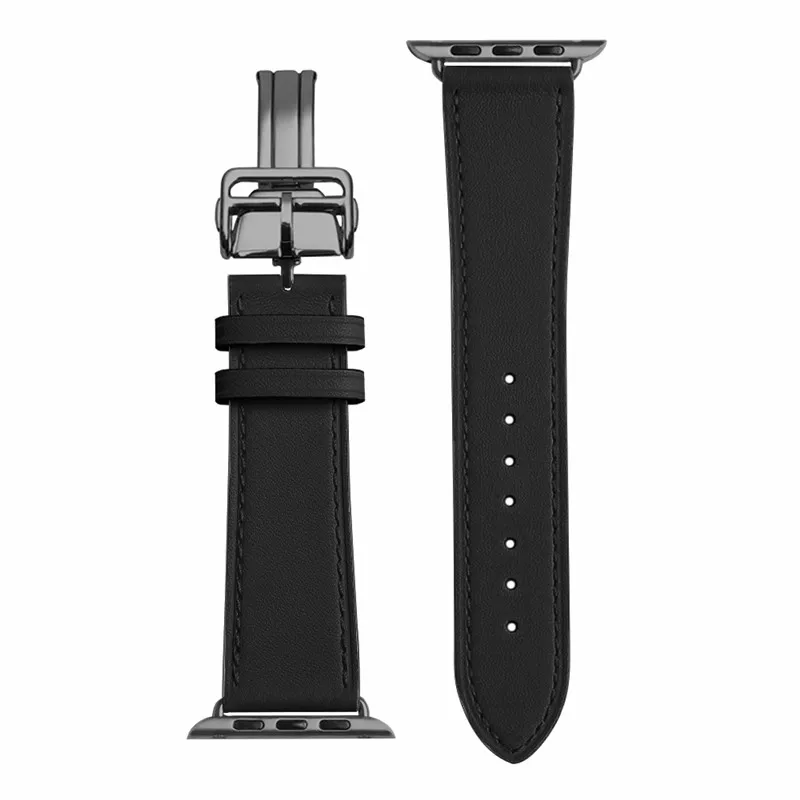 Herm логотип на ремешке с застежкой для Apple Watch Series 5 4 3 2 1 44 мм 40 мм 42/38 мм кожаный ремешок для iwatch - Цвет ремешка: 9