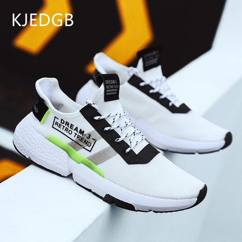 

KJEDGB Mens Shoes Casual Lace Up Adult Male Tennis Breathable Sneakers Male Shoes Fashion Walking Shoes Trainers Spring Summer