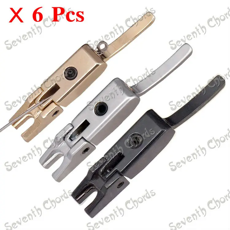 

6 Pcs 2 Colors Electric Guitar Double Locking Systyem Tremolo Bridge Locked String Saddle / Strings Through Saddle