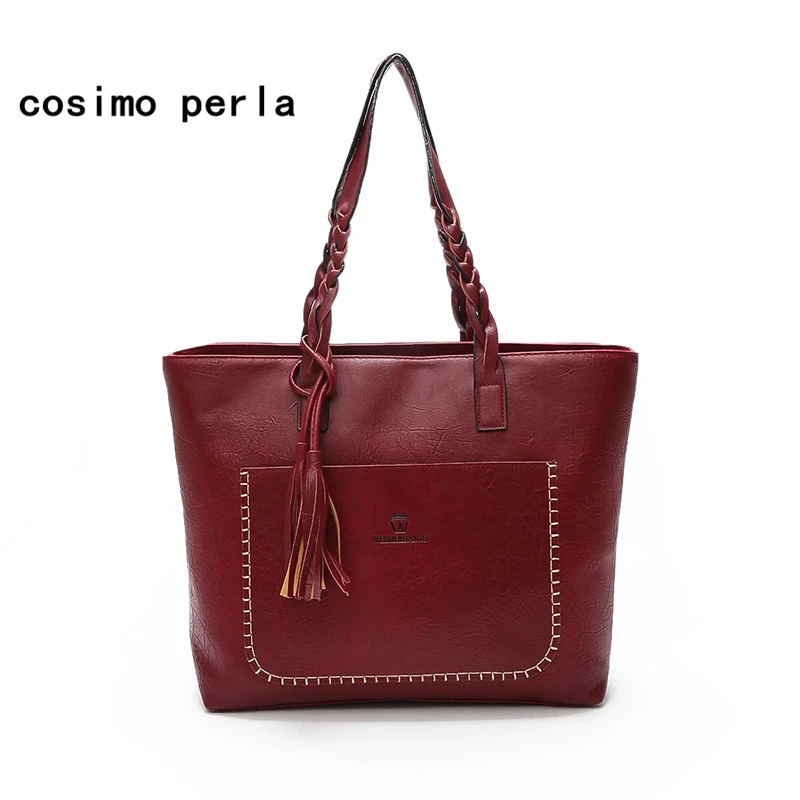 wine red handbags