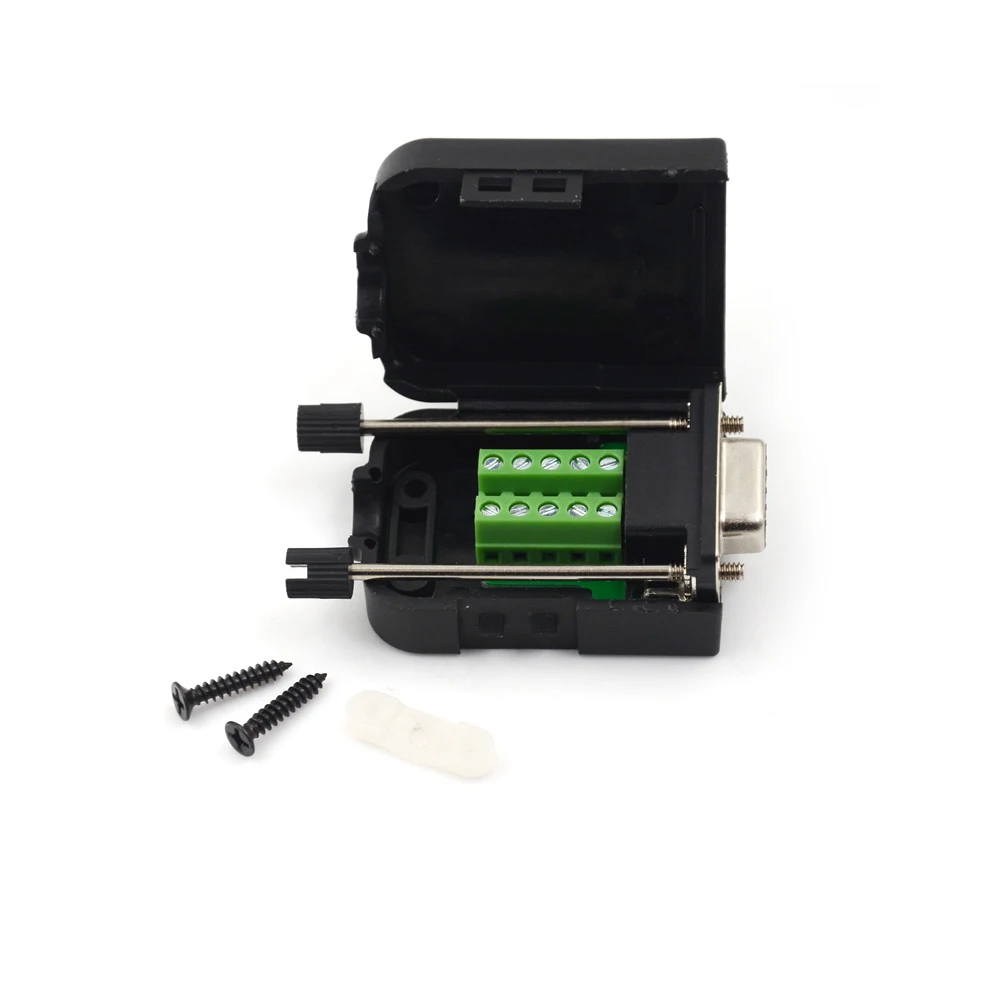

DB9 Female Solderless Nut Type Connector D-Sub 9 Pin Plug Breakout Terminals