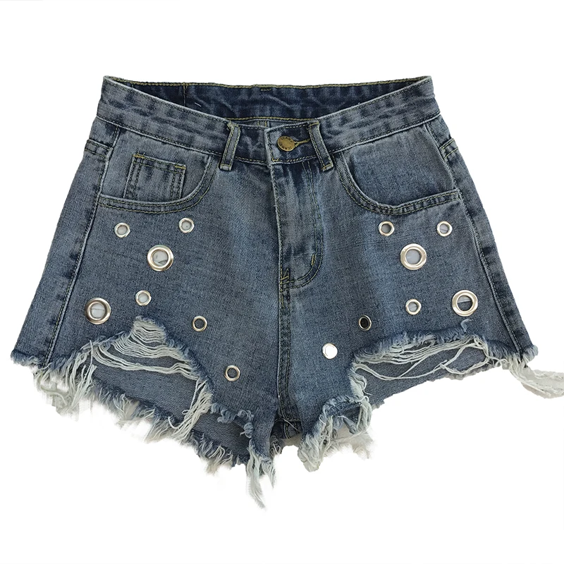 jeans with metal holes