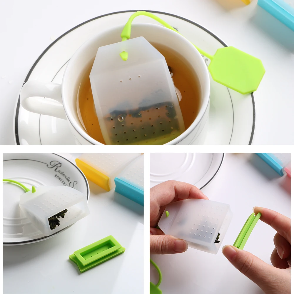 

NICEYARD Food-grade Silicone Tea Bag Tea Strainers Tea Infuser High Temperature Resistance Herbal Tea Infusers Random Color