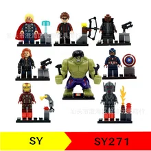 8pcs SY271 Avengers Ultron Age Hulk Ironman Compatible Action Figure Building Block Brick Model Set Kids Toys