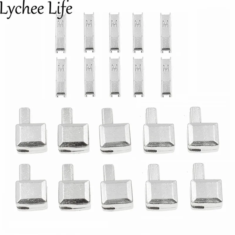Lychee Life 10 шт. металлическая ремонтная застежка молния стопор цинк 5 # сплав