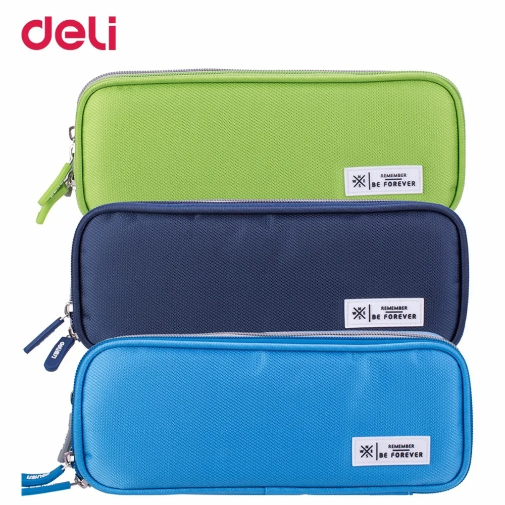 

kawaii large space canvas pencil case for school child office organizer stationery supply durable pen bag pouch WJ-QBH-13