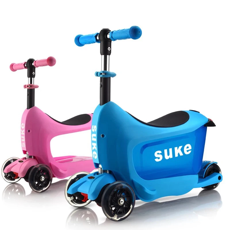 

2019 New kids Multifunction Super skateboard Mountable and removable high quality Rolling Luggage Spinner brand Travel Suitcase