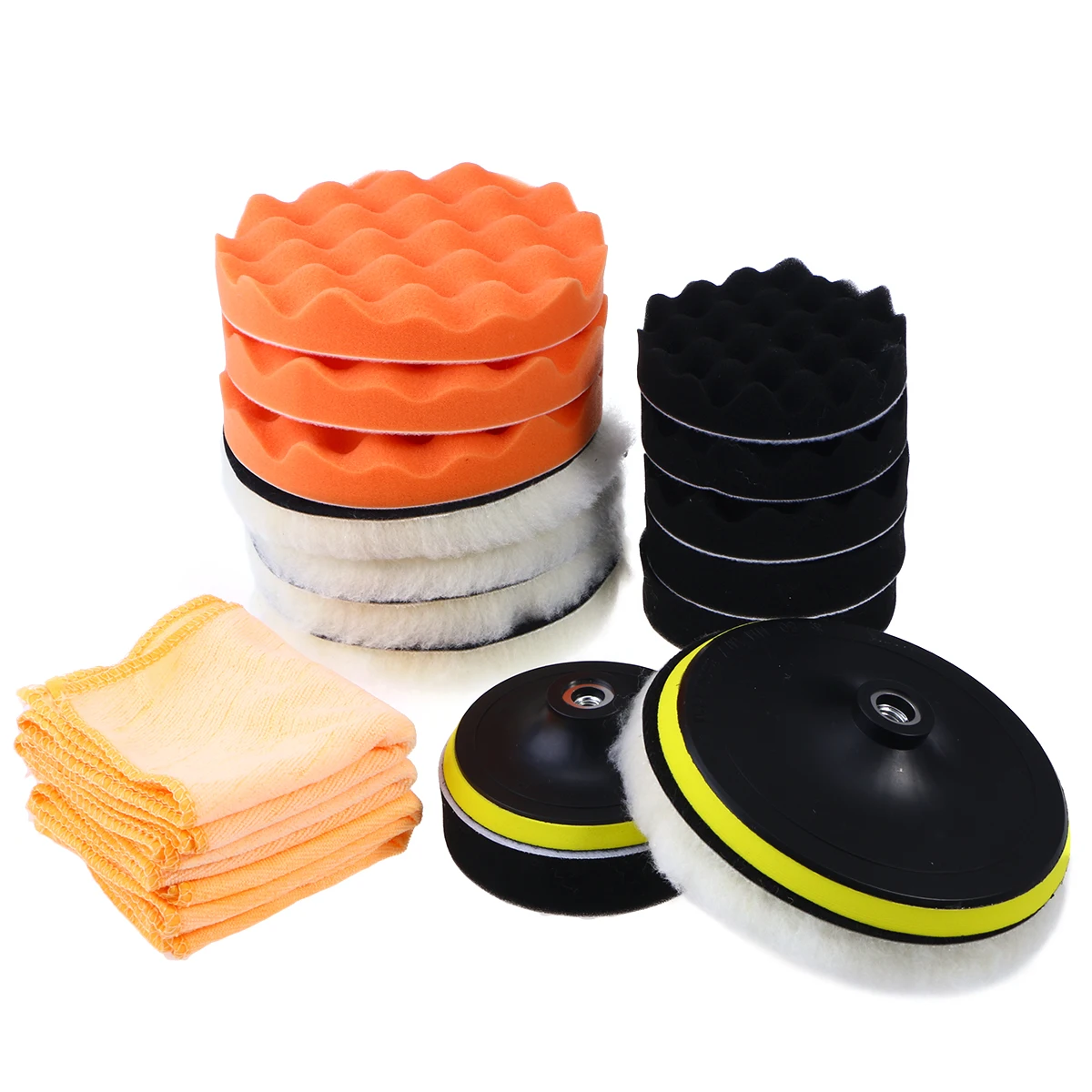 20pcs Buffing Sponge Polishing Pad Self Adhesive Disc Wool Disc
