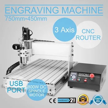 

3 AXIS 6040 CNC ROUTER ENGRAVER ENGRAVING Machine Drilling/Milling 1.5KW VFD Spindle And The Matching Inverter 1605 Ball Screws