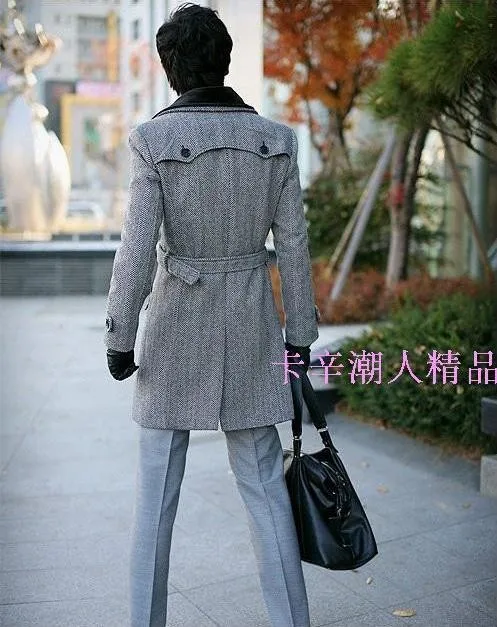 Черный серый двубортный 2019 Высокое качество Мужские куртки мужские пальто утолщенные теплые мужские шерстяные пальто мужские серые