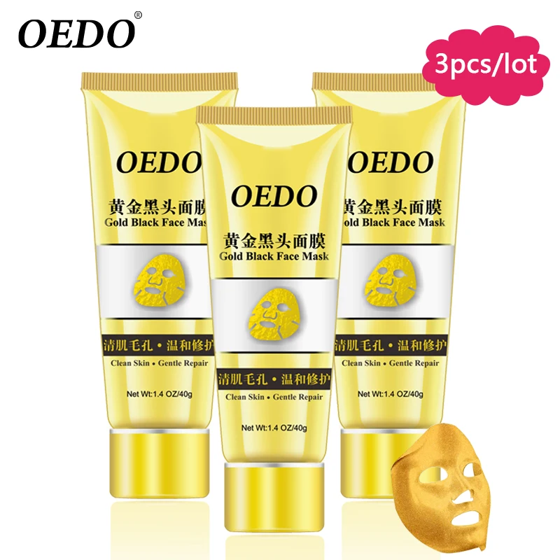 

3pcs/lot gold to blackhead tearing mask control oil to dead skin purification pores moisturizing firming skin care