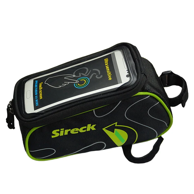 Sireck сумочка на раму велосипеда дорога горный велосипед Передняя верхняя сумка сенсорный экран Велоспорт вынос руля сумка для мобильного телефона 6,0 дюймов