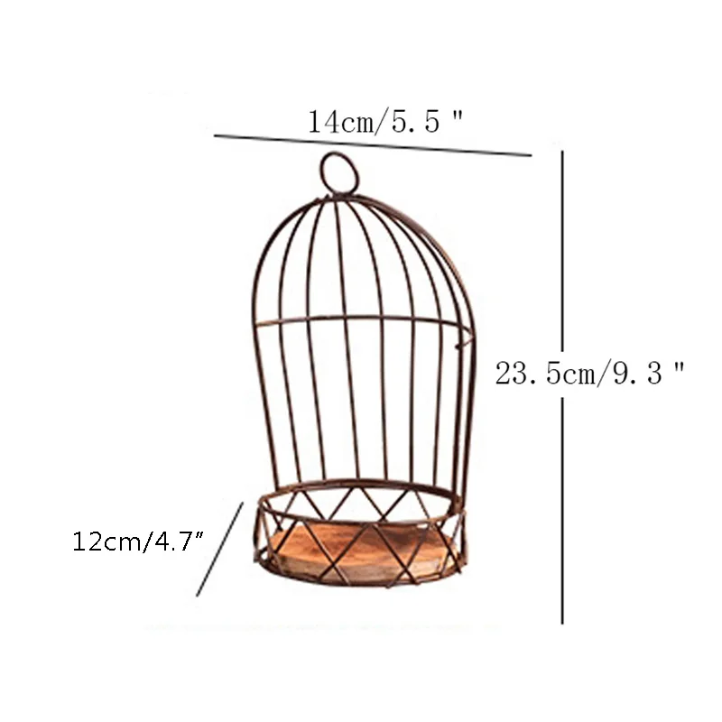 Европейские винтажные подвесные корзины для птичьей клетки креативное железное макраме Настенное подвесное кашпо украшение сада настенные Свадебные украшения