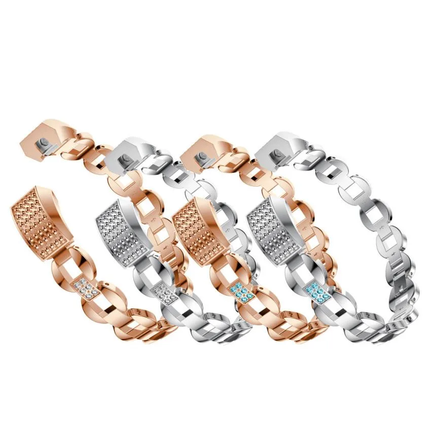 

Drop shipping Xiniu Crystal Stainless Steel Mesh Watch Bands For Fitbit Alta Gift Top Brand Luxury Watchbands Women Bracelet