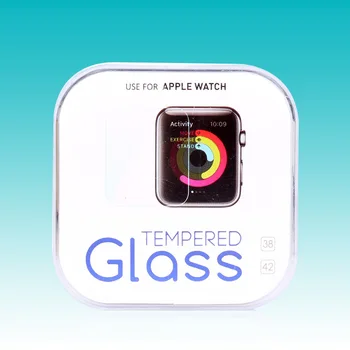 

Fashion Design Plastic Retail Packaging Box for Apple Watch Glass Screen Protector Gift Package with Hook DHLFree ShippingKJ-403