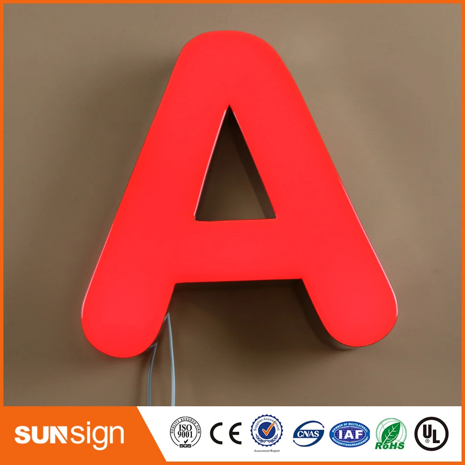 

Wholesale frontlit epoxy resin LED letters sign