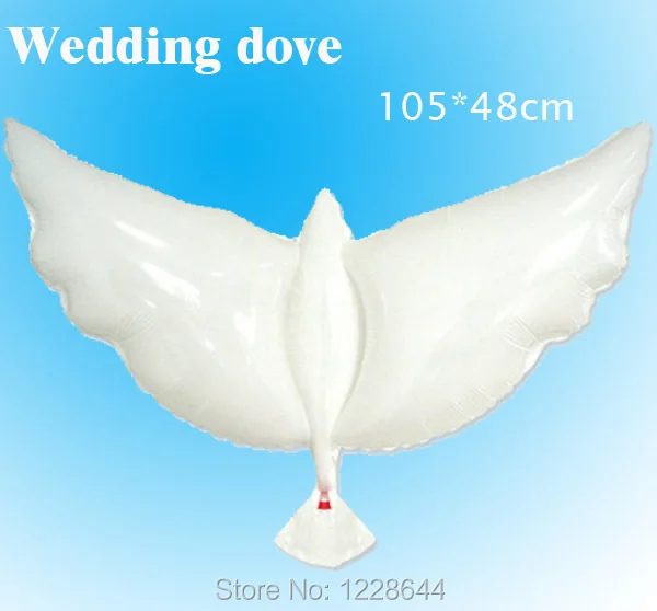 Свадебные Dove партии украшение гелий фольгированные шары партия выступает поставки 105*48 см 100 шт./лот быстрая