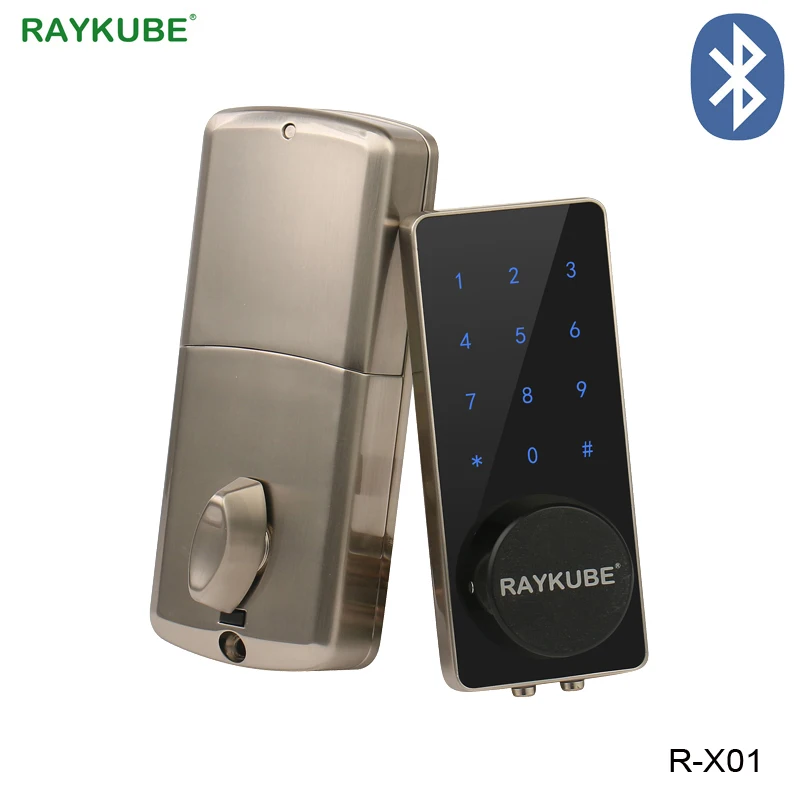 RAYKUBE электронный дверной замок Пароль Код Bluetooth приложение открытие сенсорной