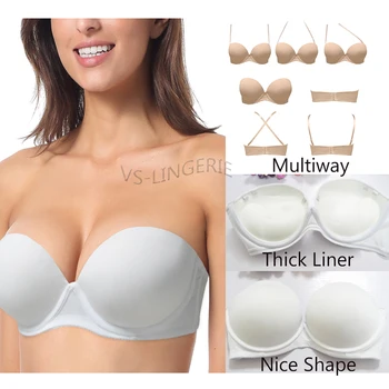 

Vogue Secret Sexy Push Up Bras Bralette Underwear Women Strapless Bra Invisible Wedding Sujetador Bra Top soutien gorge BH Thick