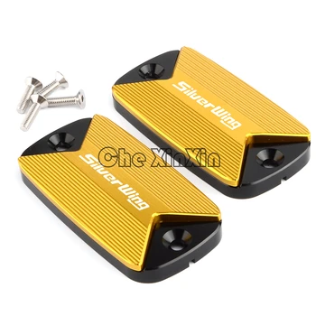 

Laser LOGO CNC Brake Fluid Reservoir Cover Cap For Honda Silverwing Sliver Wing 400 600 2003-2014 2008 2009 2010 2011 2012 2013