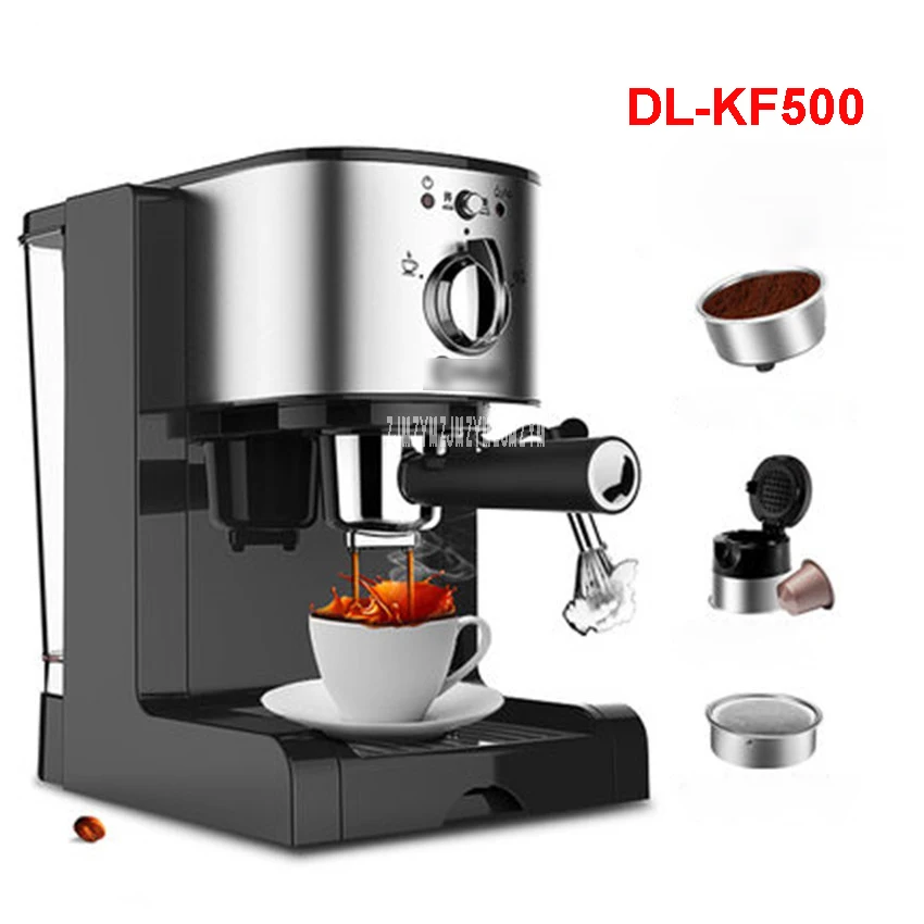 DL-KF500 220V/50Hz Fully Automatic Coffee Machine 1350W Coffee Machine for American Coffee Machines food grade PP material 1.5L
