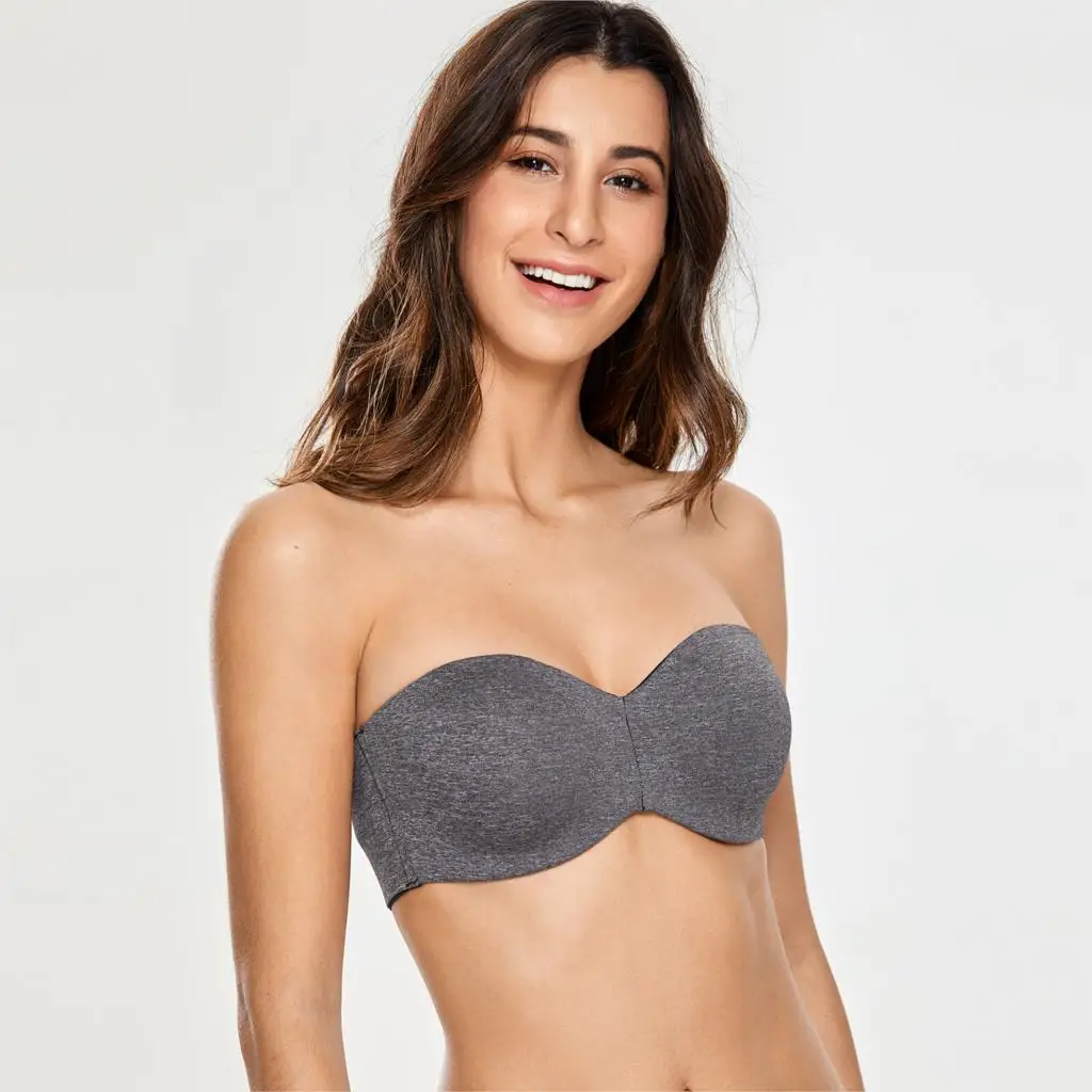 

Women's Full Coverage Non-padded Underwire Minimizer Support Strapless Bra Plus Size