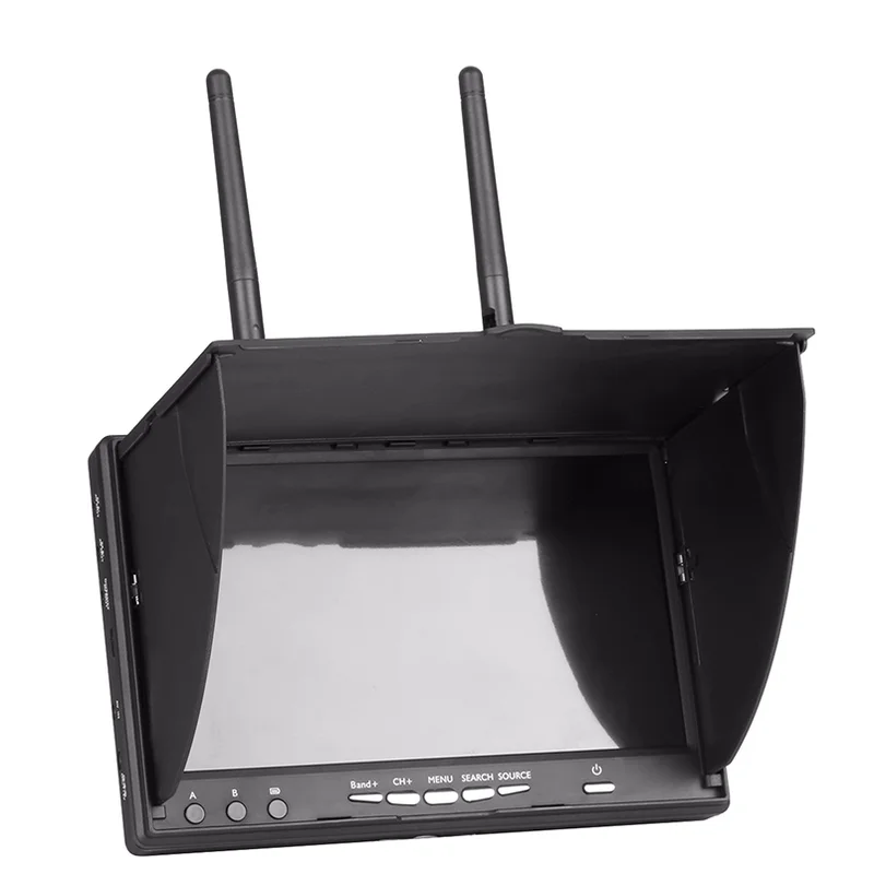 Newst LS 5802D 5 8G FPV DVR 7 дюймов ручной 800*480 экран для RC встроенный двойной модуль